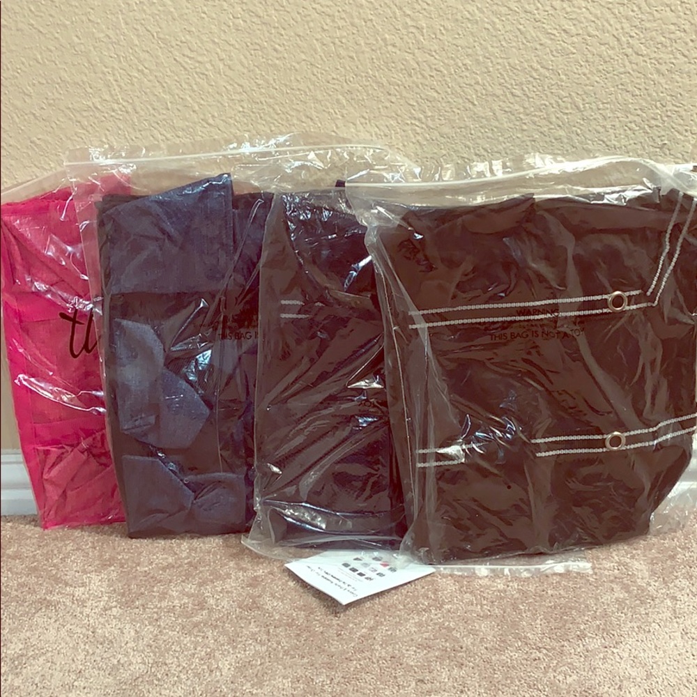 PINK Zip Top Organizing Utility Tote